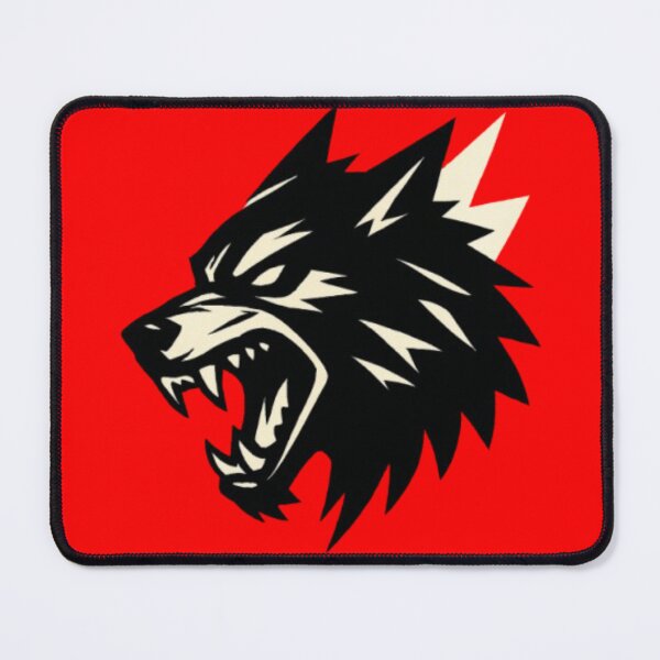 Item preview, Ferocious Wolf Head Silhouette With Raw Power Energy designed and sold by ViursArtsStore.
