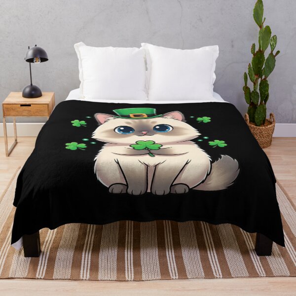 Artikelvorschau, Glückskatze zum St. Patrick's Day, süße irische Katzenliebhaberin entworfen und verkauft von CORJIDOG-ART.