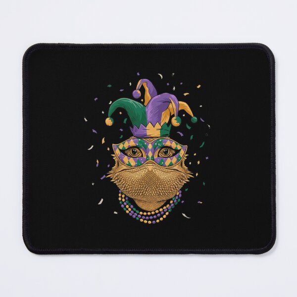 Item preview, Mardi Gras Bearded Dragon Jester Mask designed and sold by CORJIDOG-ART.