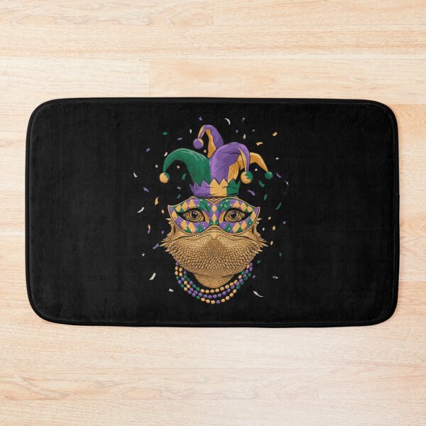Item preview, Mardi Gras Bearded Dragon Jester Mask designed and sold by CORJIDOG-ART.