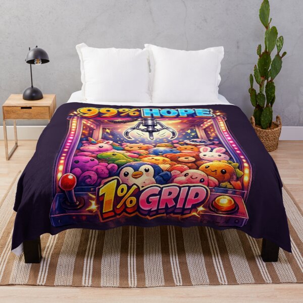 Item preview, 99% Hope 1% Grip – Funny Claw Machine Plushie Art designed and sold by StrayaDesign.