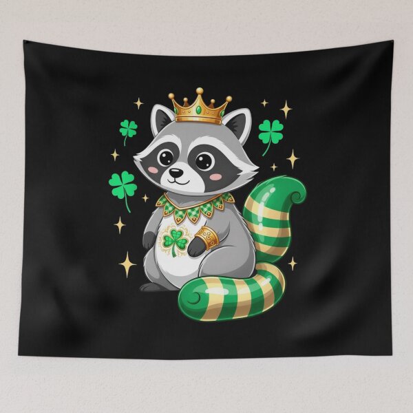 Item preview, St Patrick S Day Raccoon King designed and sold by CORJIDOG-ART.