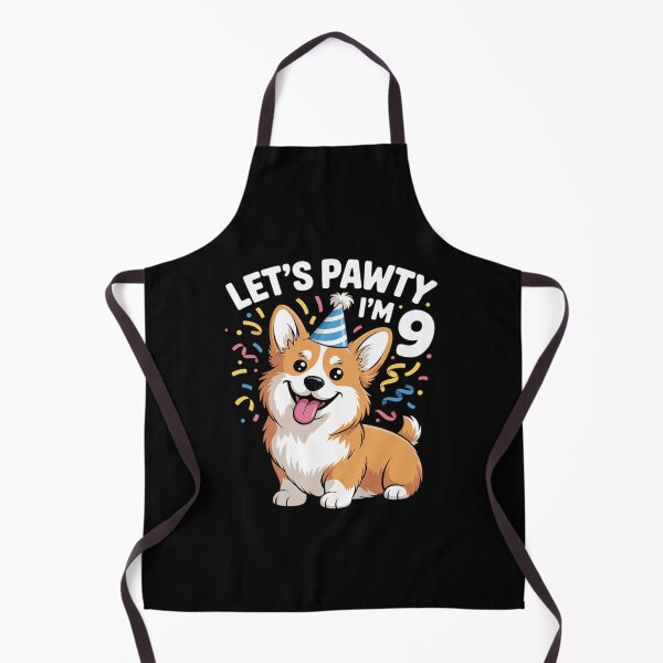 Item preview, 9 Years Old Corgi Dog Lover 9th Birthday Party Outfit Kid designed and sold by MarkLeedsArt.