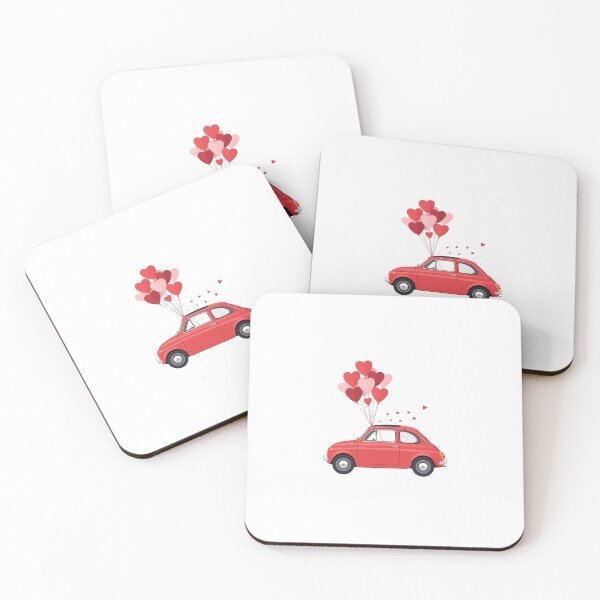 Item preview, Fiat 500 with Balloons designed and sold by ItaloVibes.