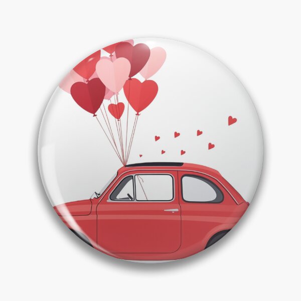 Item preview, Fiat 500 with Balloons designed and sold by ItaloVibes.