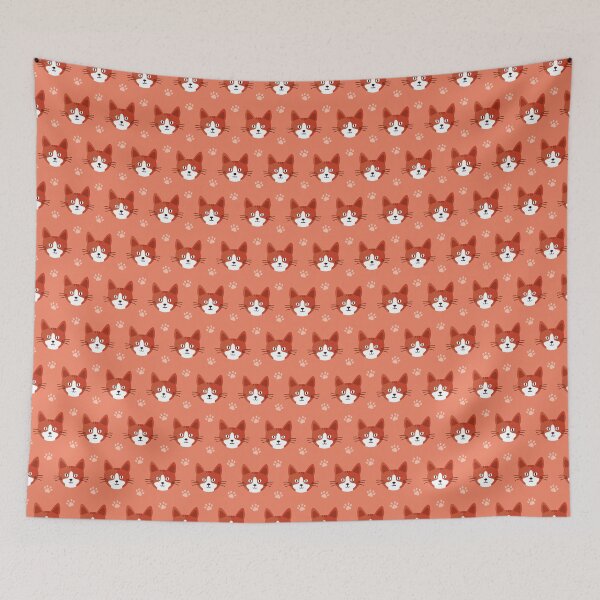 Item preview, Cat heads on orange designed and sold by reneesillus.