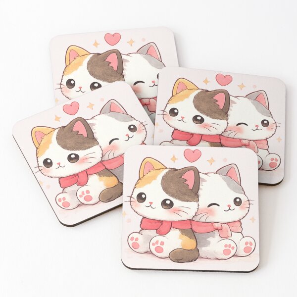 Artikelvorschau, Mochi & Lumi – Niedliche Katzen-Valentinstags-Ruhe entworfen und verkauft von Mochi Studio.