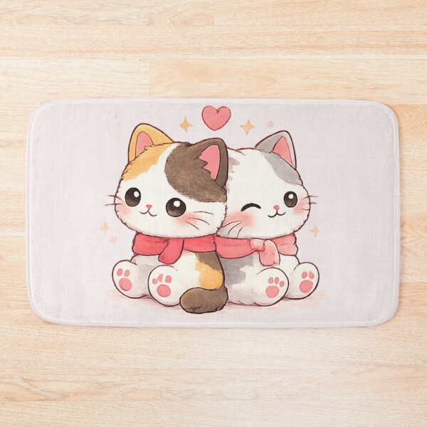 Artikelvorschau, Mochi & Lumi – Niedliche Katzen-Valentinstags-Ruhe entworfen und verkauft von Mochi Studio.