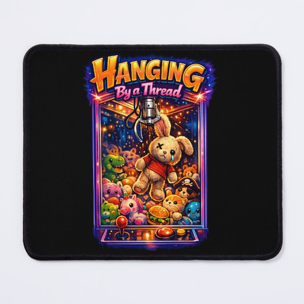 Item preview, Hanging By a Thread – Funny Claw Machine Plushie Art designed and sold by StrayaDesign.