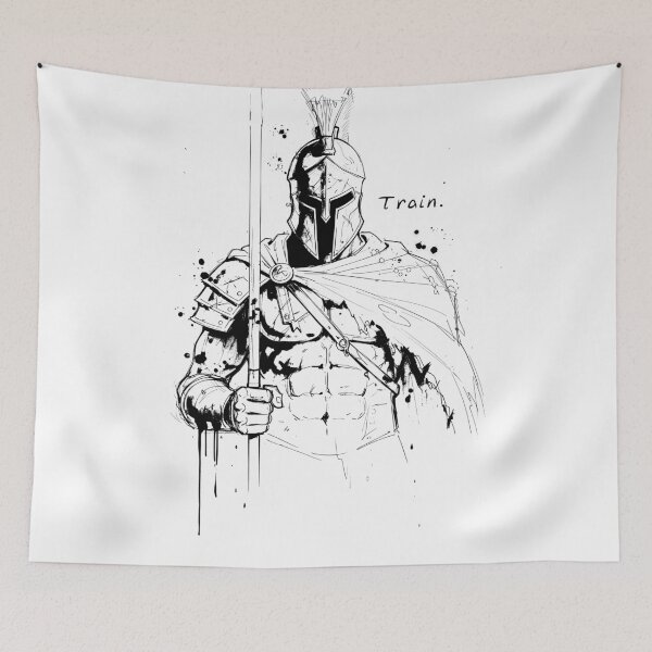 Item preview, Cool Spartan Warrior Manga Sketch: Train designed and sold by Shigen16.