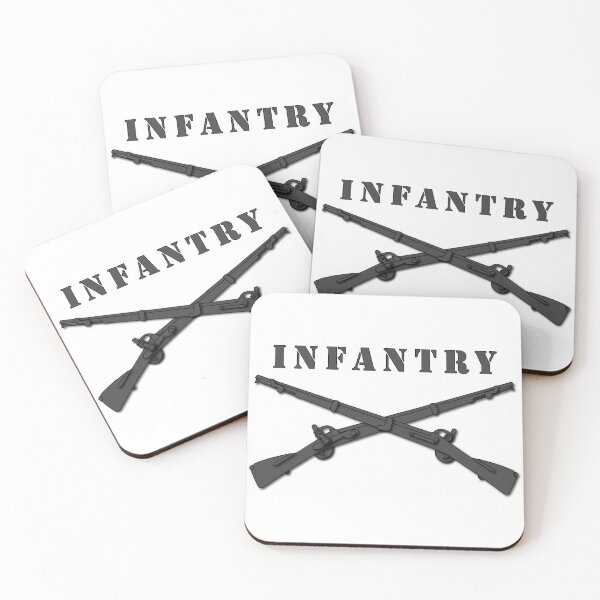 Item preview, Army - Infantry Br - Crossed Rifles Blk w Txt designed and sold by Military Insignia Products.