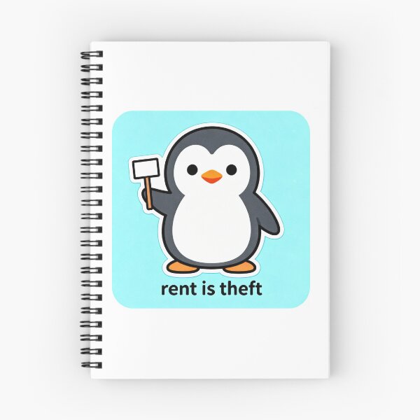 Item preview, Rent Is Theft Penguin Meme - Anti Landlord Humor designed and sold by PictorialWhimsy.