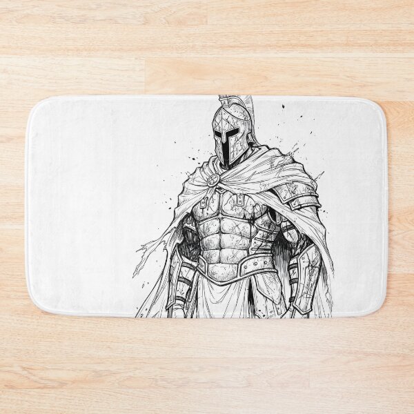 Item preview, Cool Spartan Manga Art Black And White designed and sold by Shigen16.