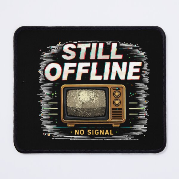 Item preview, Still Offline – Retro TV Nostalgia Graphic Tee designed and sold by HubCreates.