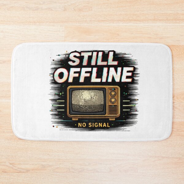 Item preview, Still Offline – Retro TV Nostalgia Graphic Tee designed and sold by HubCreates.