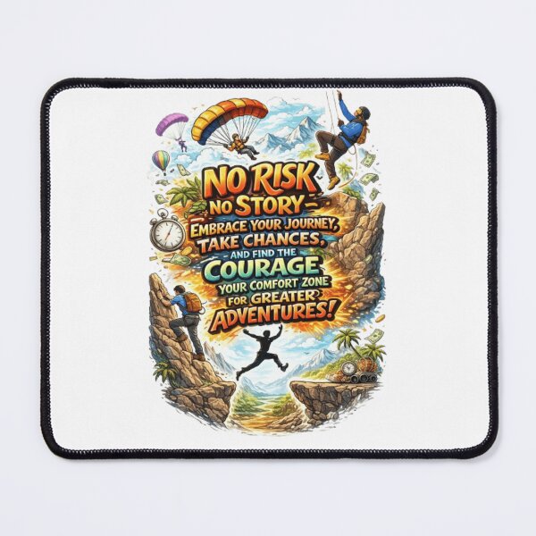 Item preview, No Risk No Story – Motivational Adventure Quote Typography Design designed and sold by GloboStyle Design .