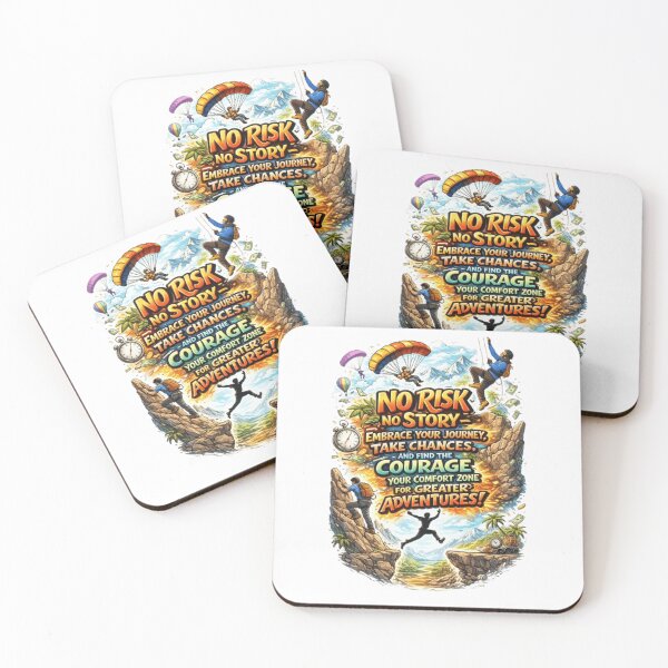 Item preview, No Risk No Story – Motivational Adventure Quote Typography Design designed and sold by GloboStyle Design .