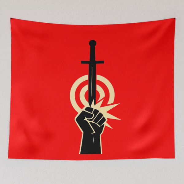 Item preview, Raised Fist and Sword Symbol of Resolve and Resistance designed and sold by ViursArtsStore.