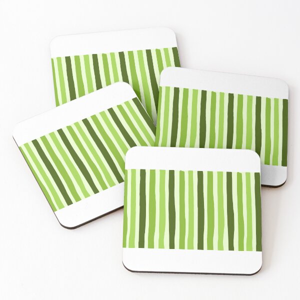 Item preview, A seamless pattern of vertical stripes in various shades of green.  designed and sold by Giree07.