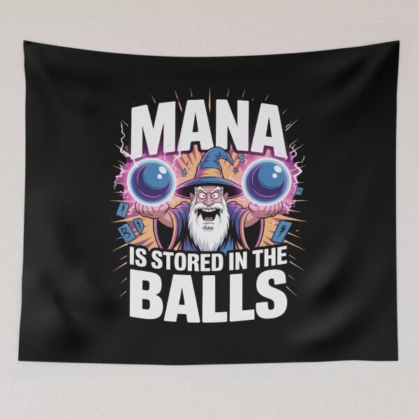 Item preview,  Mana is Stored in The Balls Magician Sorcerer Witcher Wizard T-Shirt designed and sold by Martysstore.