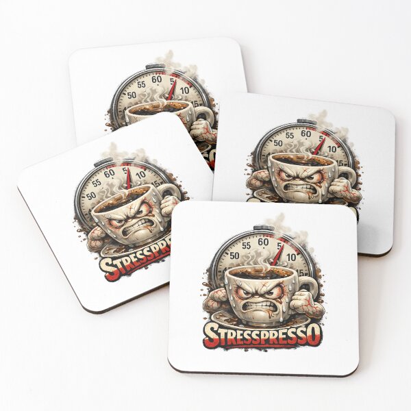 Item preview, Stresspresso – Overcaffeinated Anxiety Espresso Cup Illustration designed and sold by StrayaDesign.