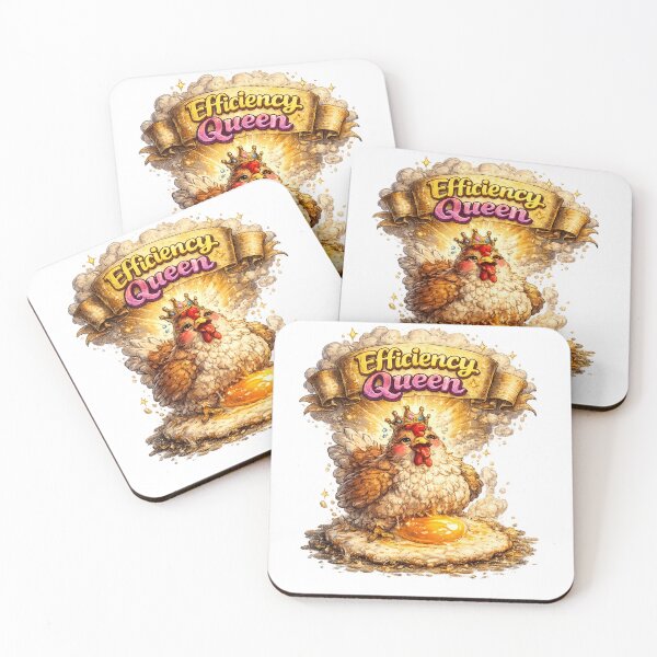 Item preview, Efficiency Queen – Chicken Laying a Fried Egg designed and sold by StrayaDesign.