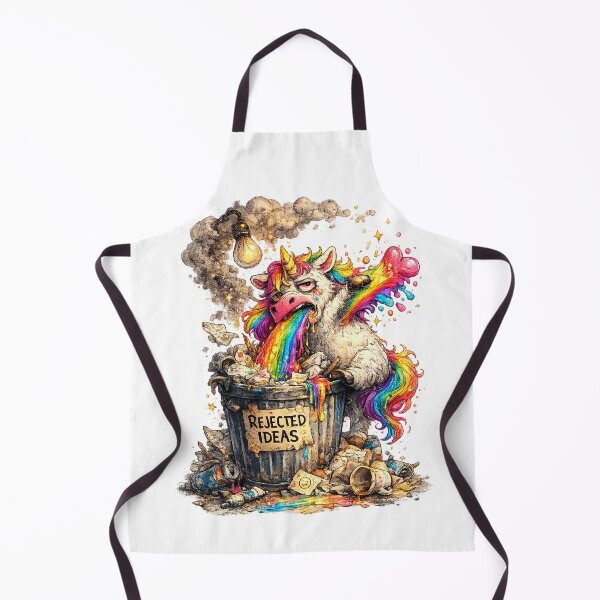Item preview, Rejected Ideas – Burnt-Out Unicorn Vomiting Rainbows designed and sold by StrayaDesign.