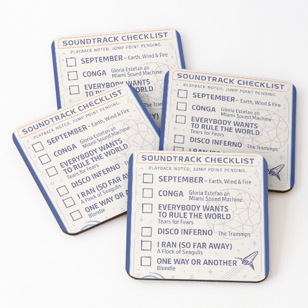Item preview, Cosmic Rewind Soundtrack Checklist Guardians EPCOT (v2) designed and sold by Theme Snark.