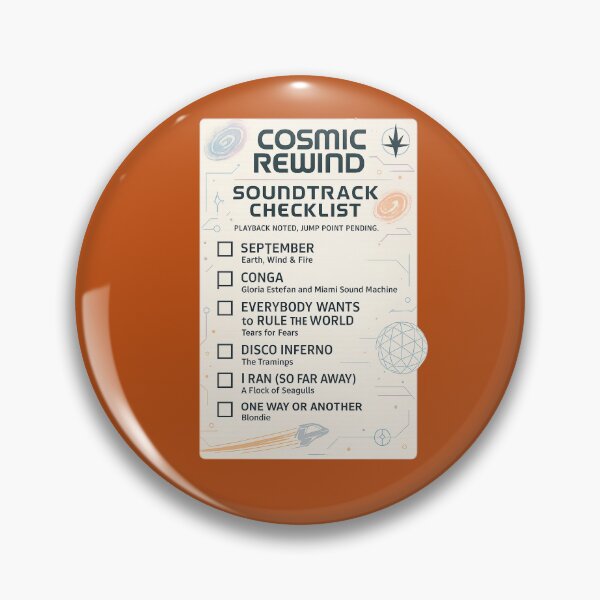 Item preview, Cosmic Rewind Soundtrack Checklist Guardians EPCOT (v1) designed and sold by Theme Snark.