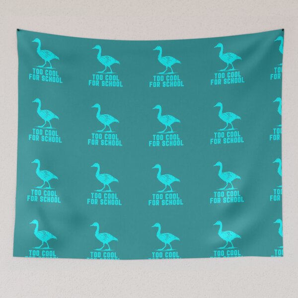 Item preview, Bright blue Too cool for school goose designed and sold by lucyinspace.