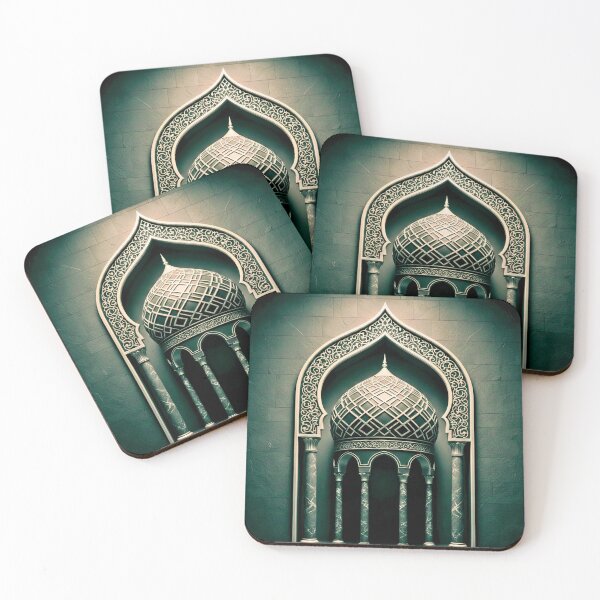 Item preview, Jewel Tone Islamic Dome: Modern 3D Architectural Neon Illustration (V.1) designed and sold by D-Islamic.