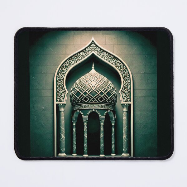 Item preview, Jewel Tone Islamic Dome: Modern 3D Architectural Neon Illustration (V.1) designed and sold by D-Islamic.