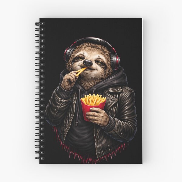 Item preview, Relaxed Sloth Eating Fries – Cozy Streetwear Animal Illustration designed and sold by ColorSplash123.