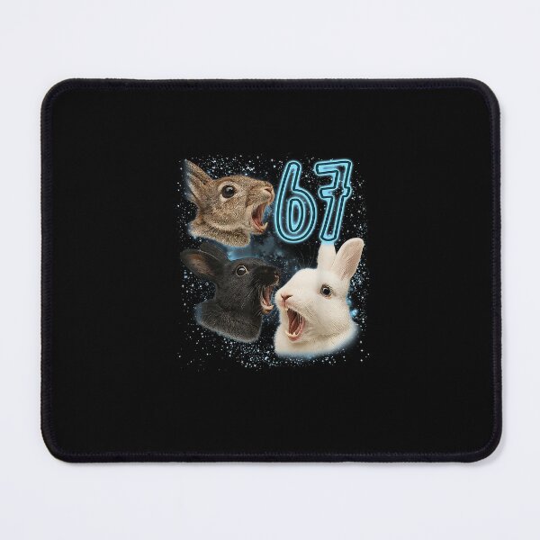 Item preview, Rabbit Lover 67 Meme Bunny Howling at The Moon Sarcastic designed and sold by MerchDeviant.