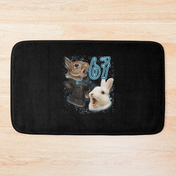 Item preview, Rabbit Lover 67 Meme Bunny Howling at The Moon Sarcastic designed and sold by MerchDeviant.