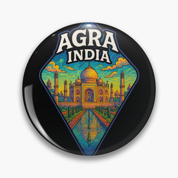 Item preview, Agra Taj Mahal India Trippy Travel designed and sold by TomFrontierArt.