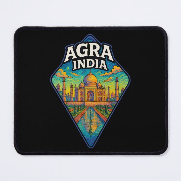 Aperçu de l'œuvre Agra Taj Mahal Inde Voyage psychédélique créée et vendue par TomFrontierArt.