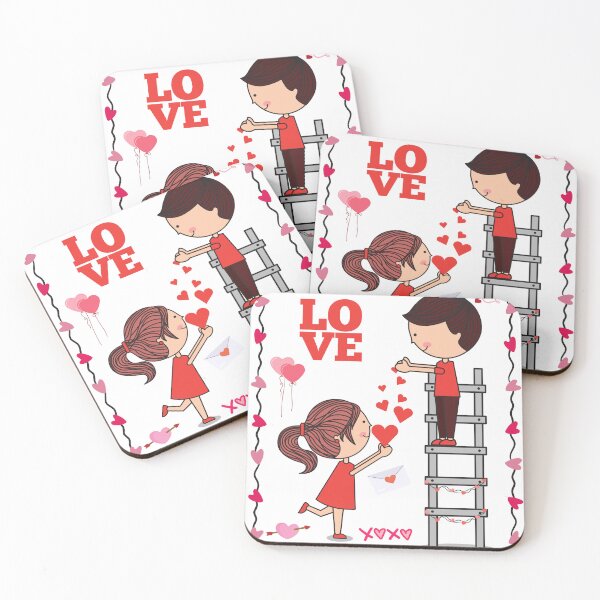 Item preview, A cute boy and girl valentine day lovely heart design  designed and sold by AESTHETIC-FLAIR.