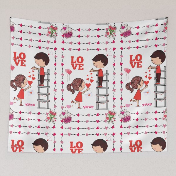 Item preview, A cute boy and girl valentine day lovely heart design  designed and sold by AESTHETIC-FLAIR.