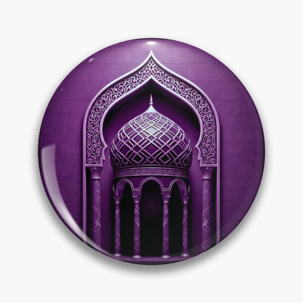 Item preview, Jewel Tone Islamic Dome: Modern 3D Architectural Neon Illustration (V.2) designed and sold by D-Islamic.