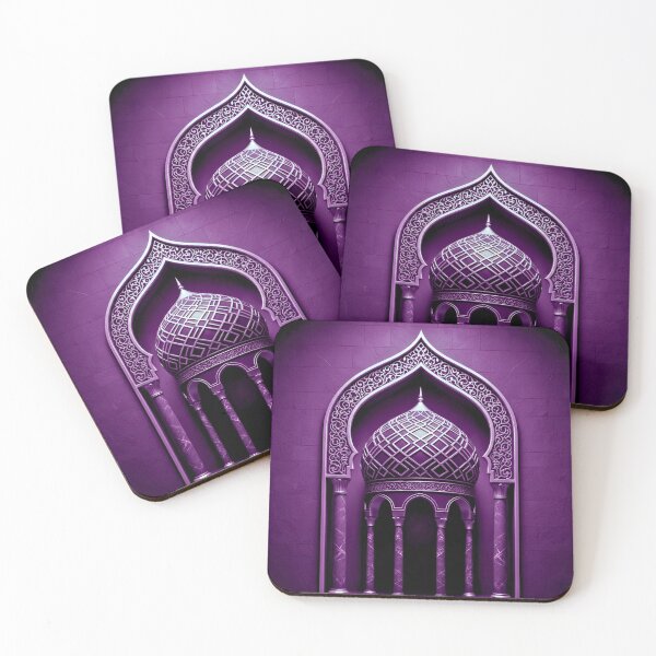 Item preview, Jewel Tone Islamic Dome: Modern 3D Architectural Neon Illustration (V.2) designed and sold by D-Islamic.