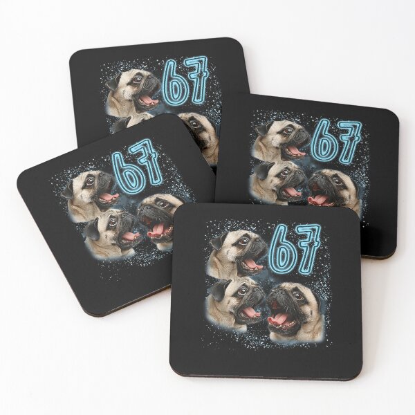 Item preview, Pug 67 Meme Pug Lover Dog Mom Howling at The Moon Sarcasm designed and sold by MerchDeviant.
