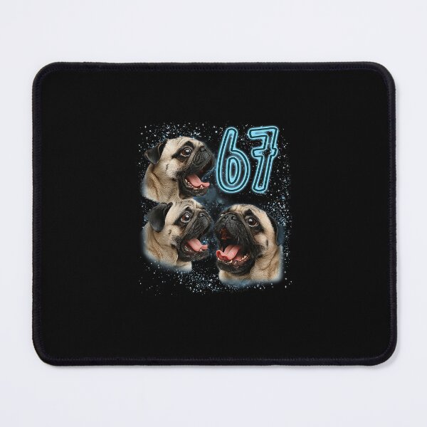 Item preview, Pug 67 Meme Pug Lover Dog Mom Howling at The Moon Sarcasm designed and sold by MerchDeviant.