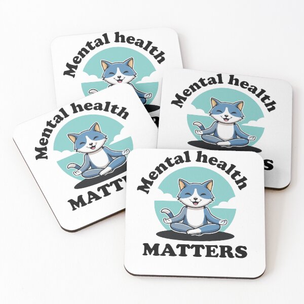 Item preview, Mental Health Matters - Meditating Cat Illustration designed and sold by love creative.