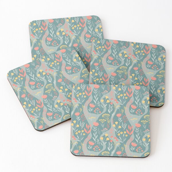 Item preview, Folk Art Herbs & Flowers – Hand-Painted Organic Seamless Pattern designed and sold by VelloomStore.