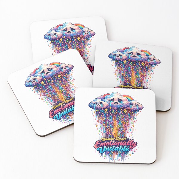 Item preview, Emotionally Unstable – Crying Clouds with Rainbow Sprinkles designed and sold by StrayaDesign.