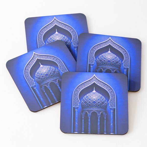 Item preview, Jewel Tone Islamic Dome: Modern 3D Architectural Neon Illustration (V.3) designed and sold by D-Islamic.