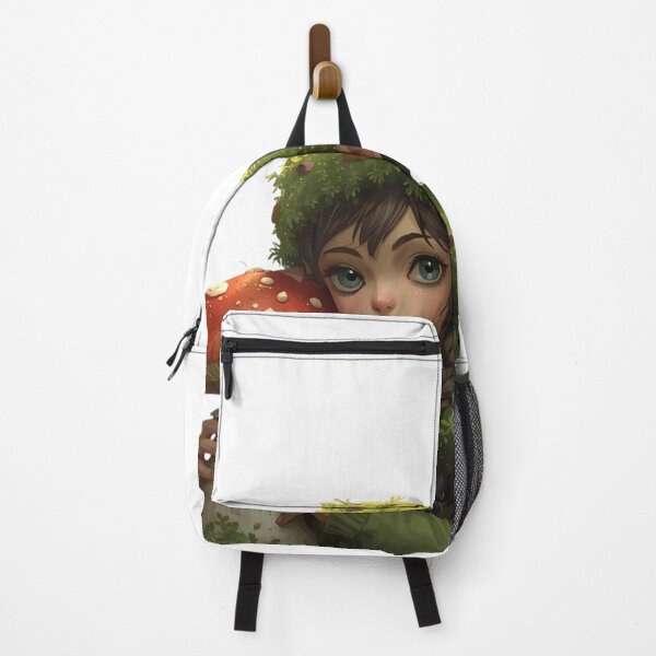 Item preview, Forager Moss Girl Holding Giant Mushroom Goblincore T-Shirt & Sticker designed and sold by Ashley critters.