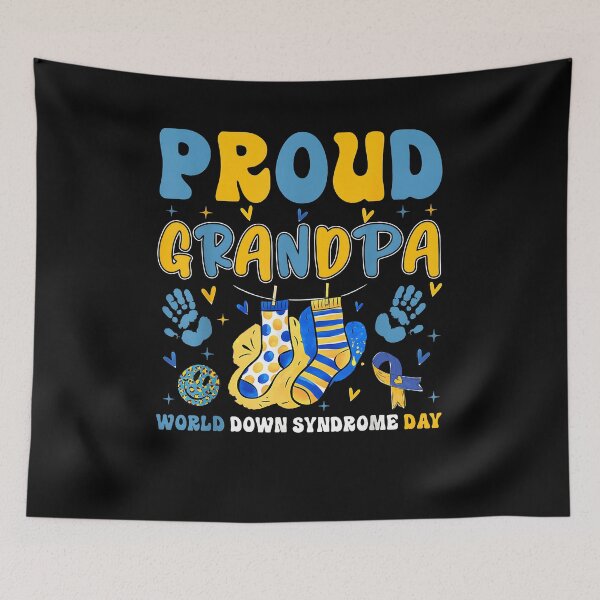 Item preview, Retro Proud Grandpa World Down Syndrome Day Grandfather Men designed and sold by MerchDeviant.