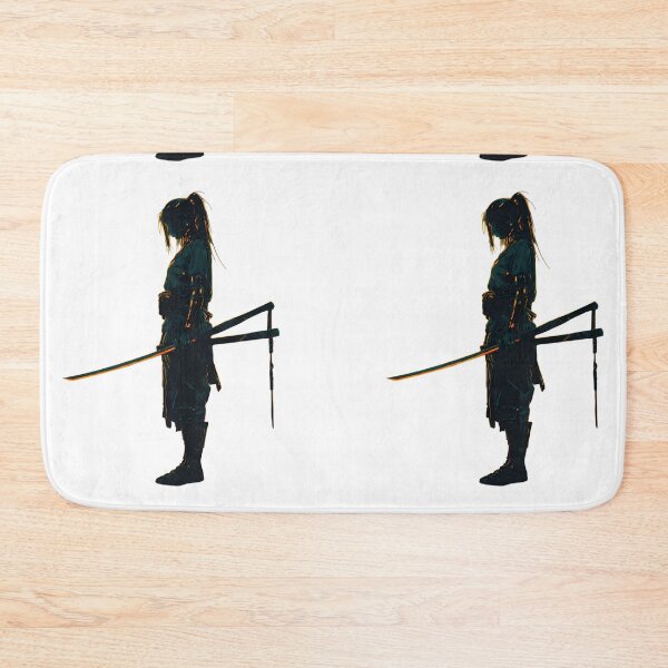 Item preview, Silhouetted Figure Female Ninja Sword Strength Resilience designed and sold by ART ATTACK ZONE.